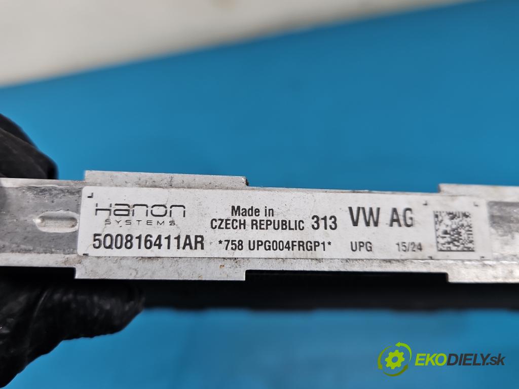 Skoda Superb III 2015-2024 2.0 tdi 150 HP automatic 110 kW 1968 cm3 5- chladič klimatizácie 5Q0816411AR (Chladič klimatizácie)