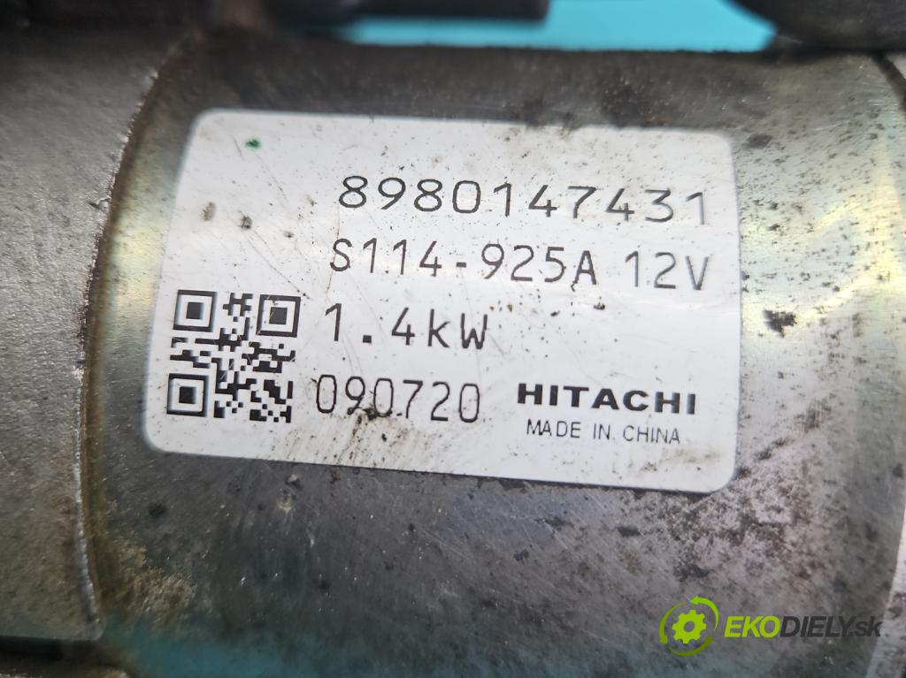 Opel Zafira B 2005-2014 1.7 cdti 125 HP manual 92 kW 1686 cm3 5- štartér 8980147431 (Štartér)