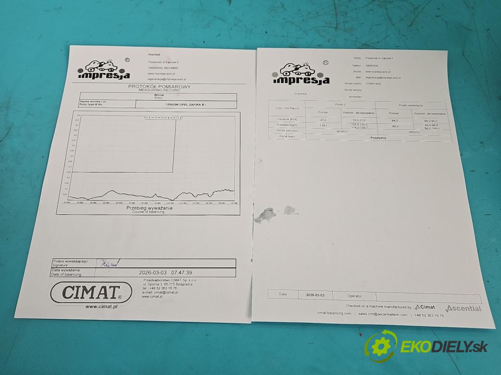Opel Zafira B 2005-2014 1.7 cdti 125 HP manual 92 kW 1686 cm3 5- turbodúchadlo, turbo repasovaná 779591-2