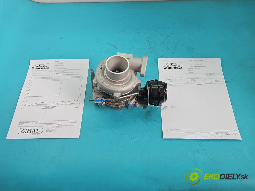 Opel Zafira B 2005-2014 1.7 cdti 125 HP manual 92 kW 1686 cm3 5- turbodúchadlo, turbo repasovaná 779591-2