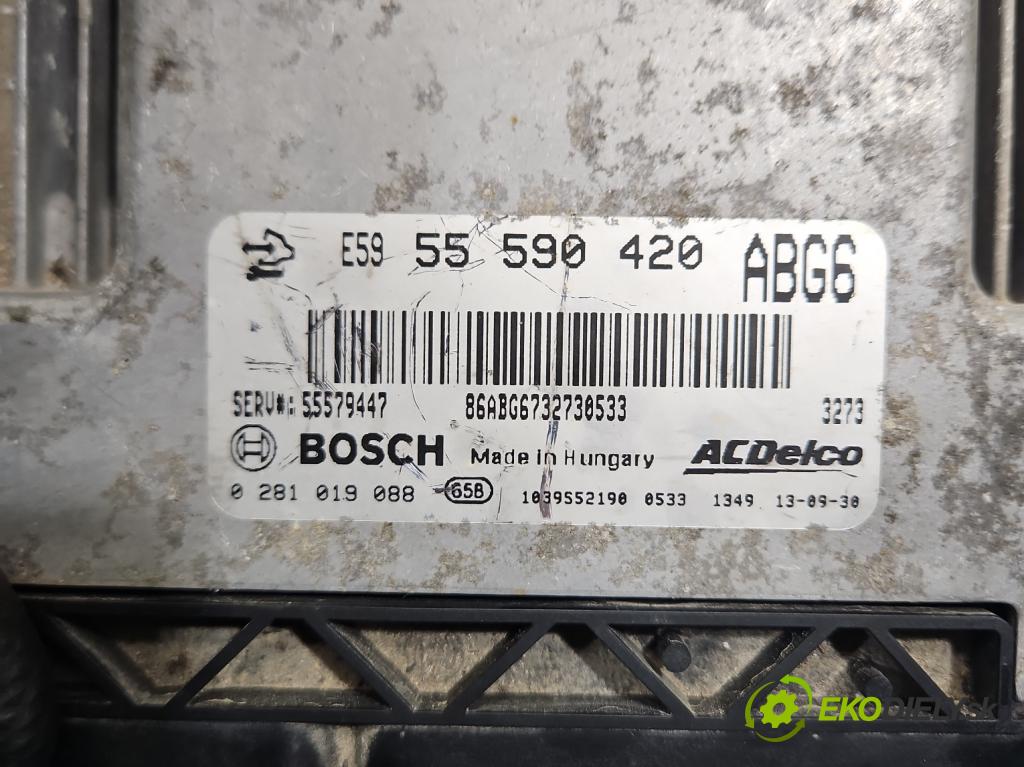 Opel Meriva B 2010-2017 1.2 cdti 75 hp manual 55 kW 1248 cm3 5- řídící jednotka motoru 0281019088
