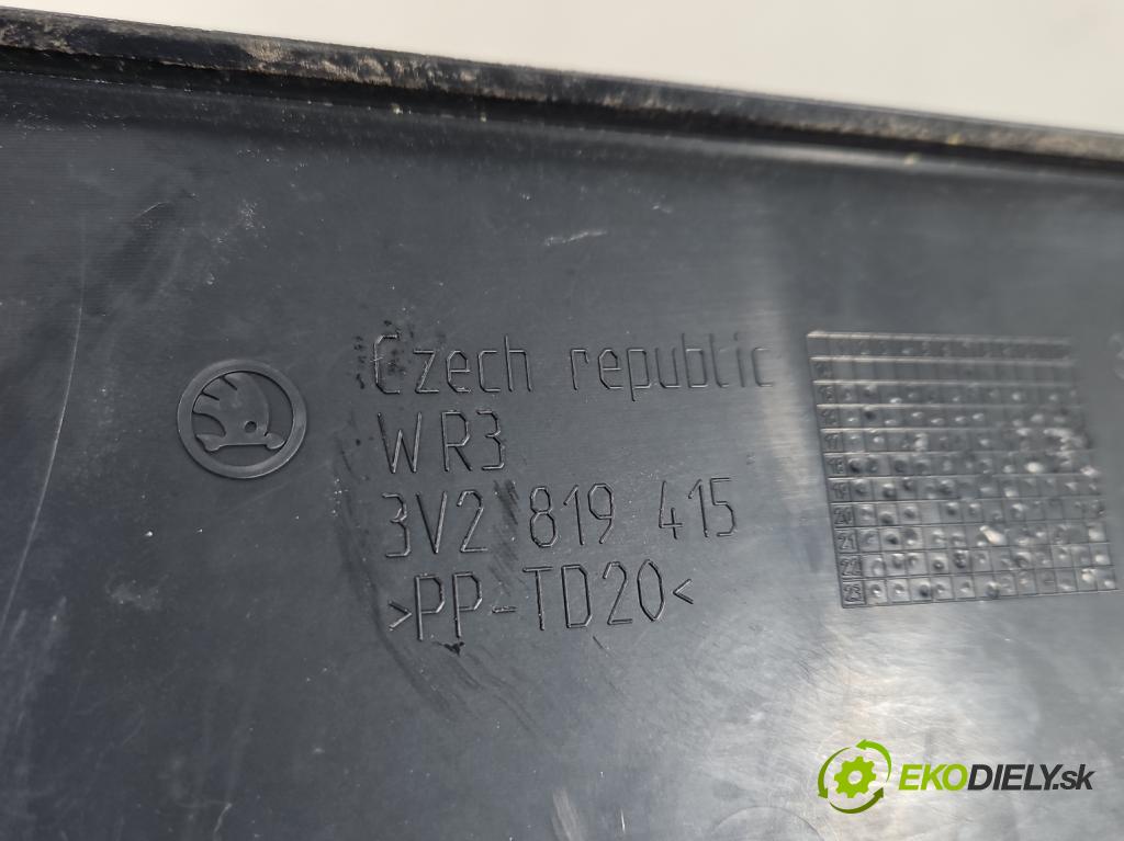 Skoda Superb III 2015-2024 2.0 tdi 150 HP automatic 110 kW 1968 cm3 5- torpédo 3V2819415 (Torpédo (plast pod čelným sklom))