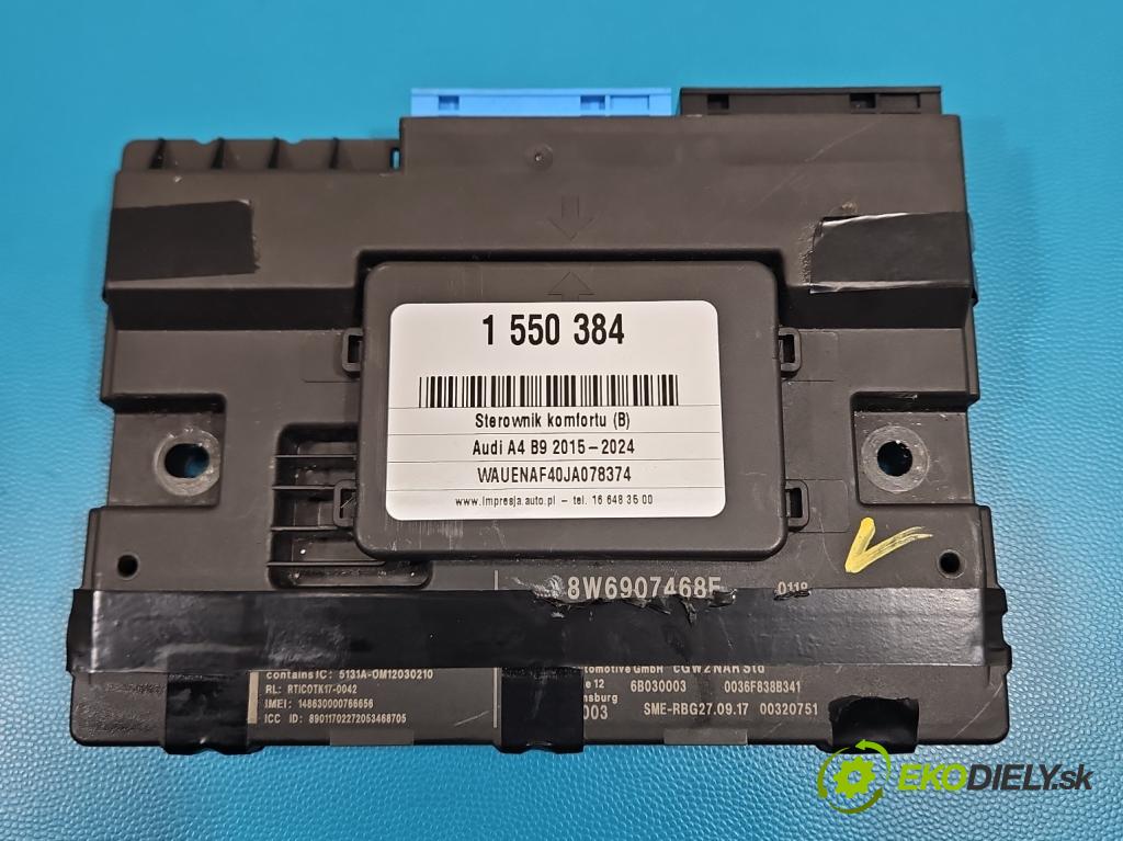 Audi A4 B9 2015-2024 2.0 TFSI 252KM automatic 185 kW 1984 cm3 4- riadiaca jednotka komfortu 8W6907468E