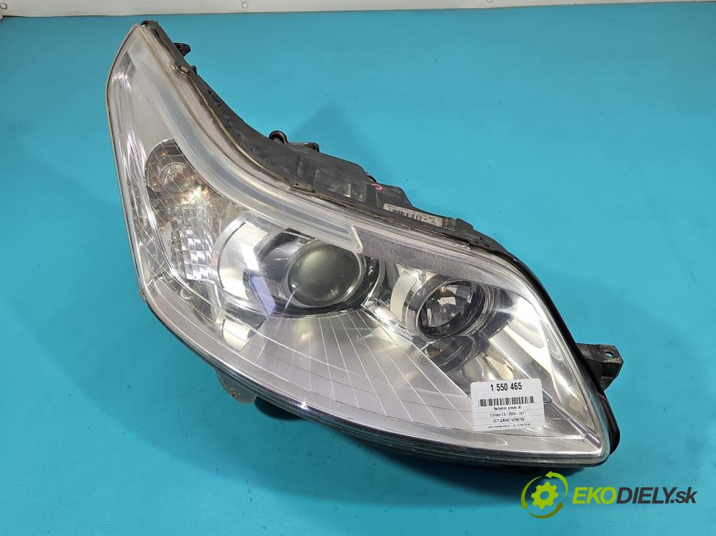 Citroen C4 I 2004-2011 2.0 16V 177 HP manual 130 kW 1997 cm3 3- Reflektor: pravý 9646894280 (Svetlo predné pravé)