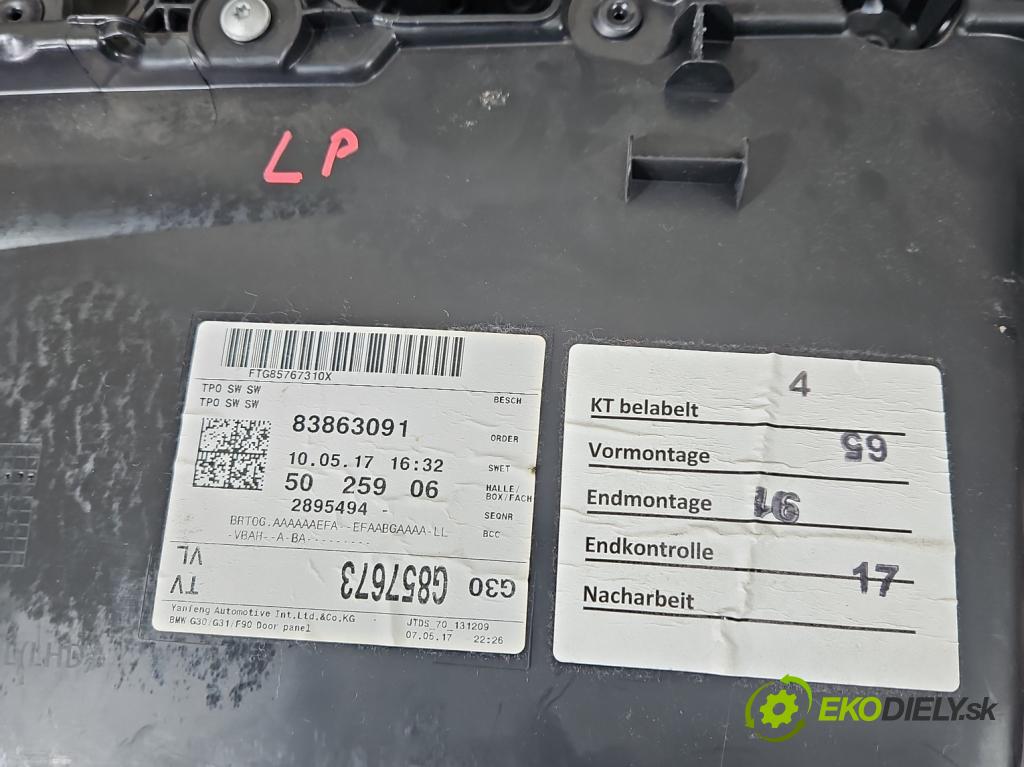 Bmw 5 G30 2017-2024 2.0d 190 HP automatic 140 kW 1995 cm3 4- sedačke: komplet