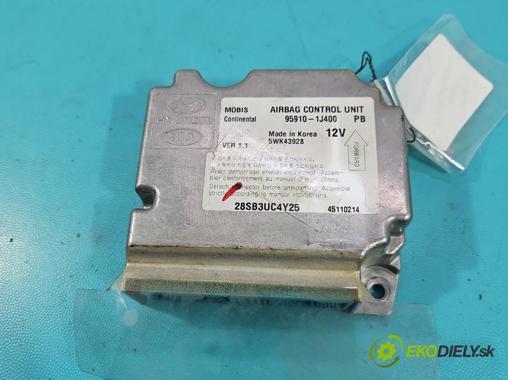 Hyundai I20 I 2008-2014 1.2 16V 78 HP manual 57.2 kW 1248 cm3 5- riadiaca jednotka vankúše: 95910-1J400