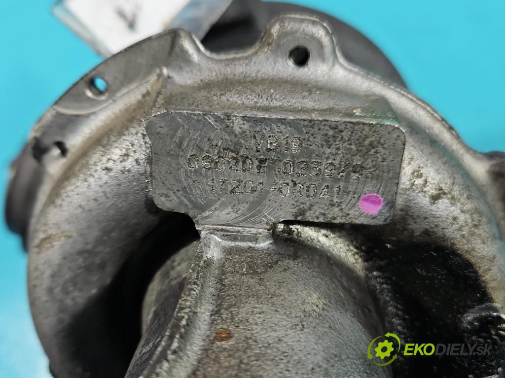 Toyota Auris I 2006-2013 2.0 D4D 126 HP manual 93 kW 1998 cm3 5- turbodúchadlo, turbo VB19 (Turbodúchadlo (kompletné))