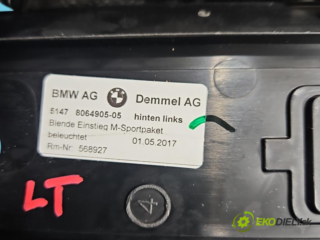 Bmw 5 G30 2017-2024 2.0d 190 HP automatic 140 kW 1995 cm3 4- lišta ozdobná vnitŕní: 8064906