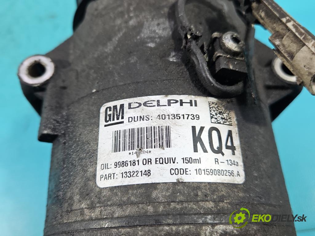 Opel Zafira B 2005-2014 1.7 cdti 125 hp manual 92 kW 1686 cm3 5- Kompresor: klíma 13322148 (Kompresor klimatizace)
