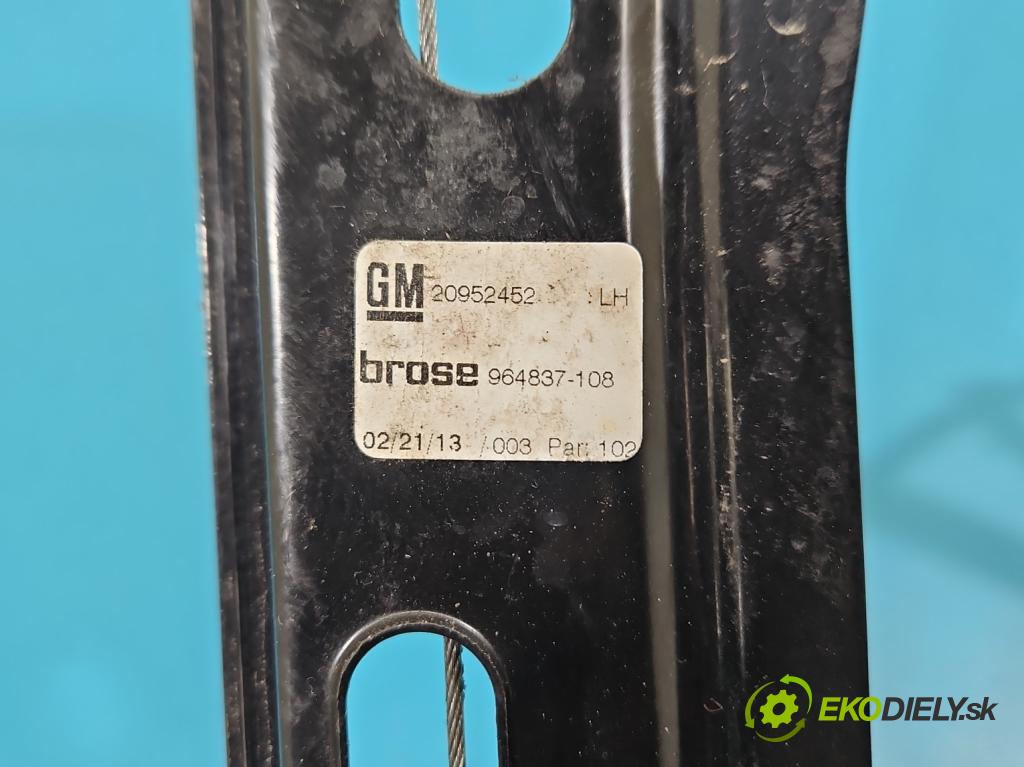 Opel Insignia A 2008-2017 2.0 cdti 131 hp manual 96 kW 1956 cm3 5- mechanismus stahování přední levý 20952452