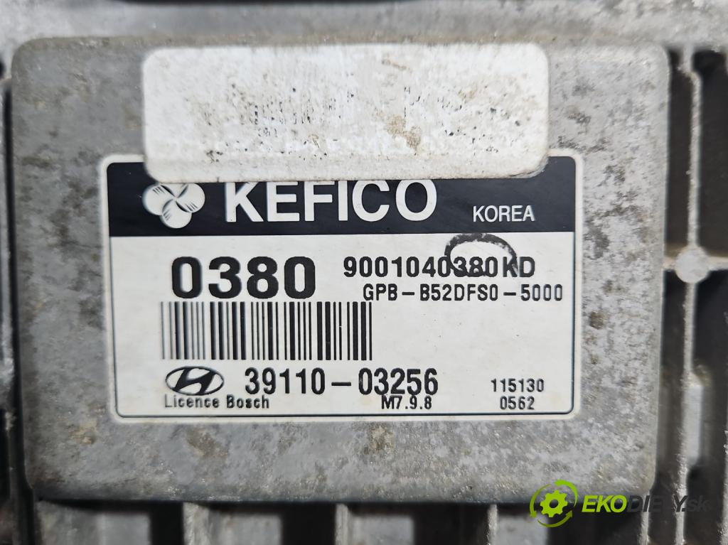 Hyundai I20 I 2008-2014 1.2 16V 78 HP manual 57.2 kW 1248 cm3 5- riadiaca jednotka motora 39110-03256