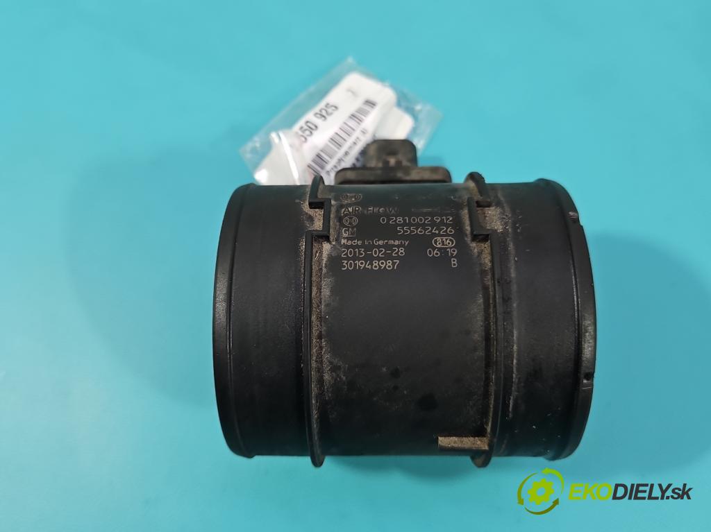 Opel Insignia A 2008-2017 2.0 cdti 131 HP manual 96 kW 1956 cm3 5- průtokoměr: 0281002912 (Váha vzduchu)