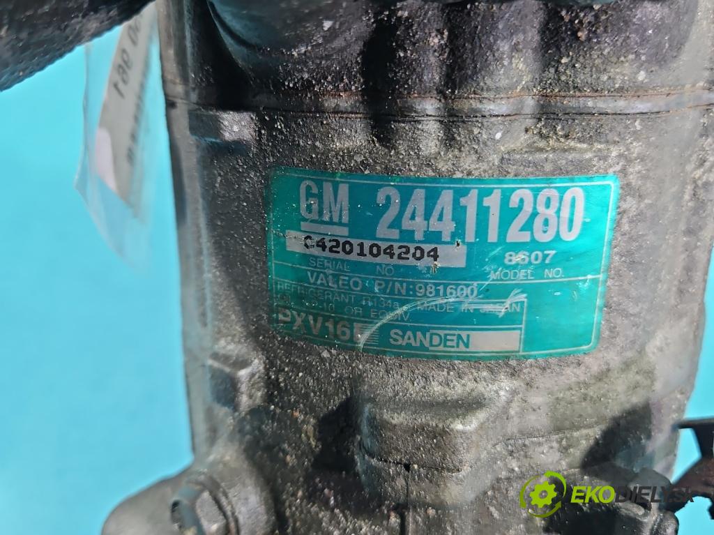 Saab 9-3 II 2002-2012 2.0 T 175 hp automatic 129 kW 1998 cm3 4- Kompresor: klíma 24411280 (Kompresor klimatizace)