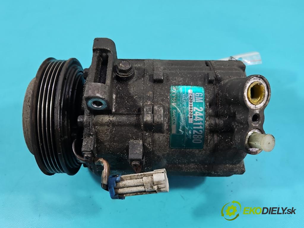 Saab 9-3 II 2002-2012 2.0 T 175 hp automatic 129 kW 1998 cm3 4- Kompresor: klíma 24411280 (Kompresor klimatizace)