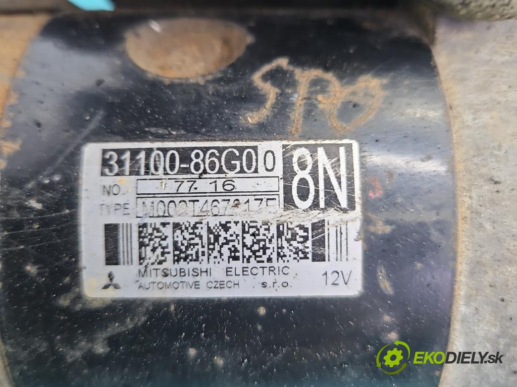 Suzuki Swift Mk6 2005-2010 1.3 16V 92 HP manual 68 kW 1328 cm3 5- štartér 31100-86G00 (Štartér)