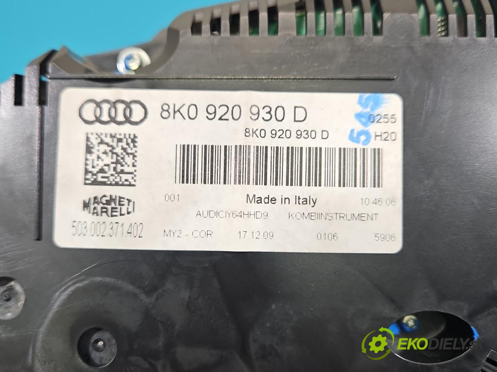 Audi A4 B8 2007-2015 2.0 tdi 136 HP manual 100 kW 1968 cm3 4- prístrojovka/ budíky 8K0920930D (Prístrojová doska)