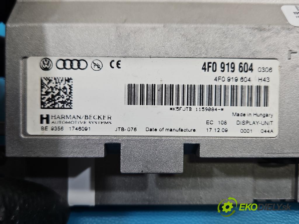 Audi A4 B8 2007-2015 2.0 tdi 136 HP manual 100 kW 1968 cm3 4- Zobrazit: 4F0919604 (Prístrojová doska)