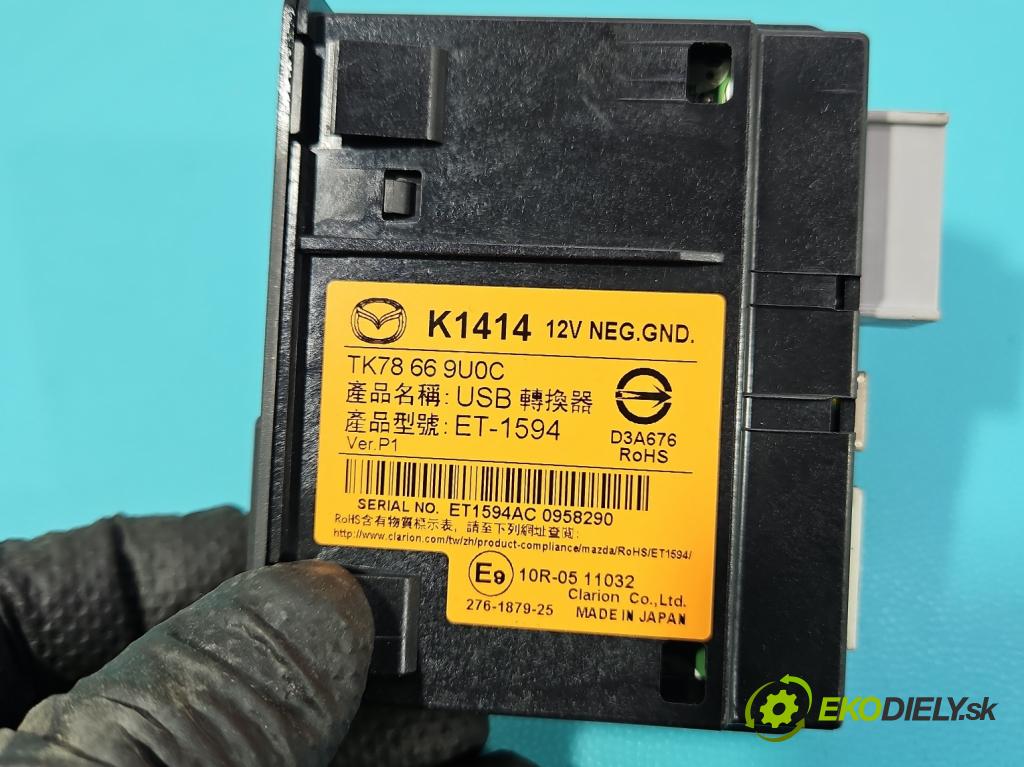 Mazda 6 III GJ 2012-2024 2.0 16V 145 HP automatic 107 kW 1998 cm3 5- zásuvka USB TK78669U0C
