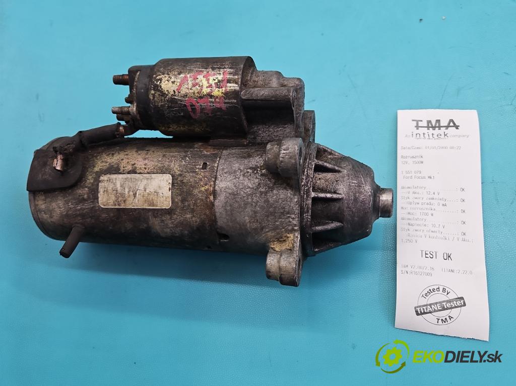 Ford Focus Mk1 1998-2004 1.8 tddi 90 HP manual 66 kW 1753 cm3 5- štartér  (Štartér)