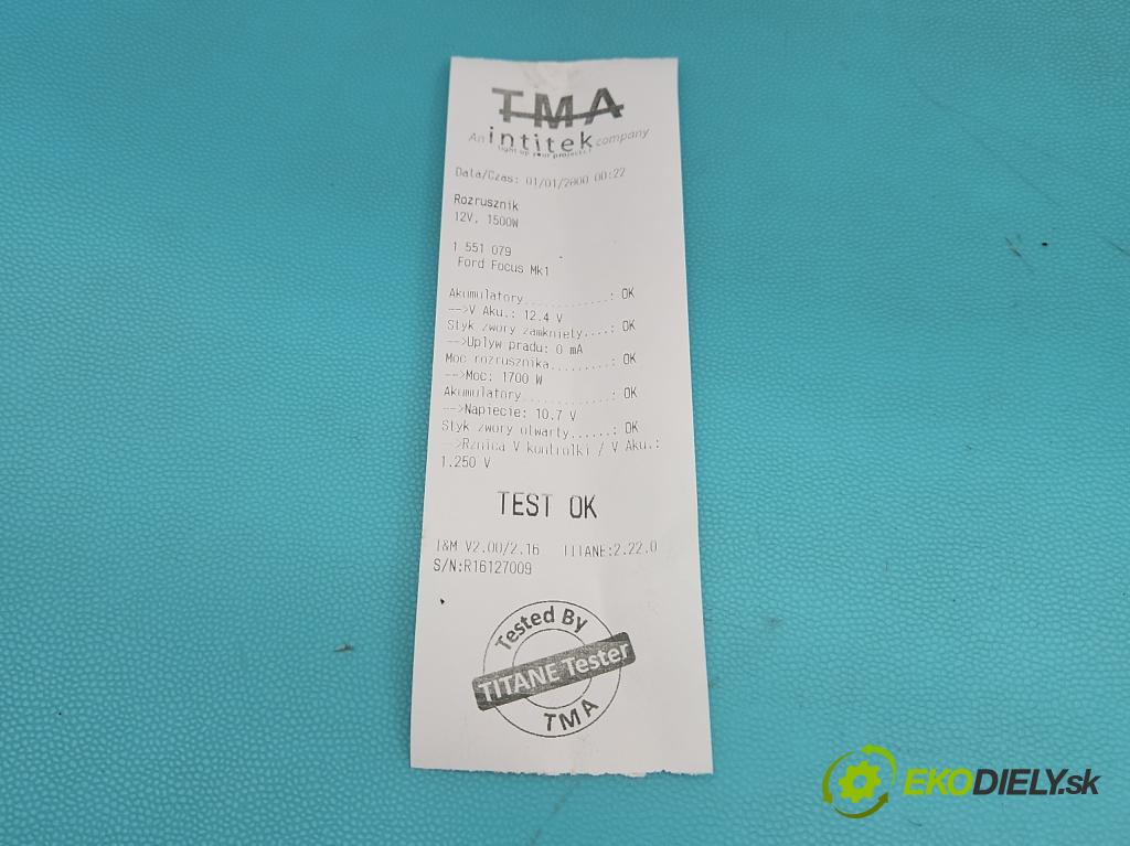 Ford Focus Mk1 1998-2004 1.8 tddi 90 HP manual 66 kW 1753 cm3 5- štartér  (Štartér)