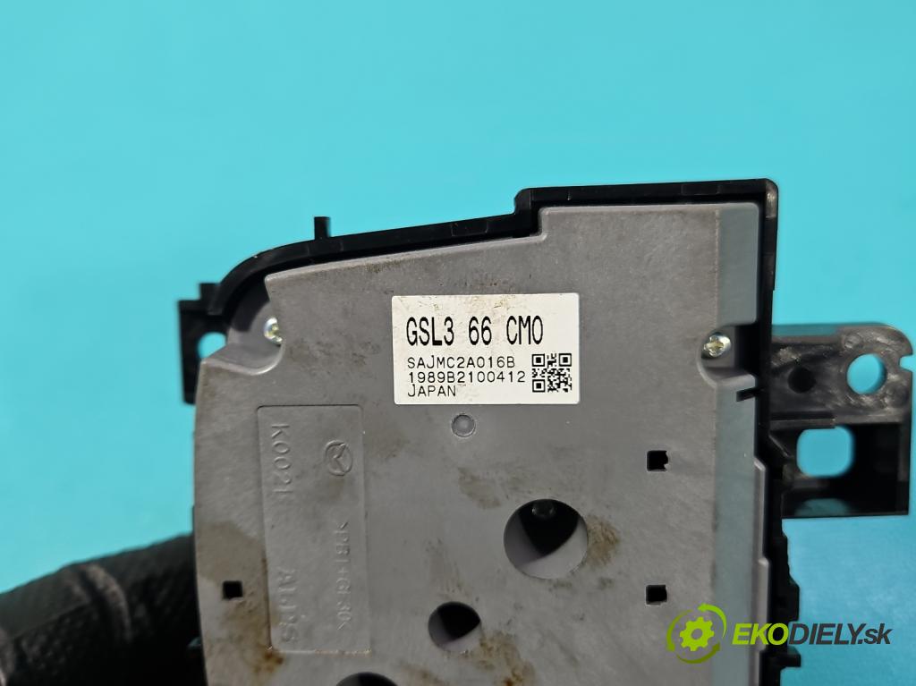 Mazda 6 III GJ 2012-2024 2.0 16V 145 HP automatic 107 kW 1998 cm3 5- prepínač rádio: navigácie GSL366CM0