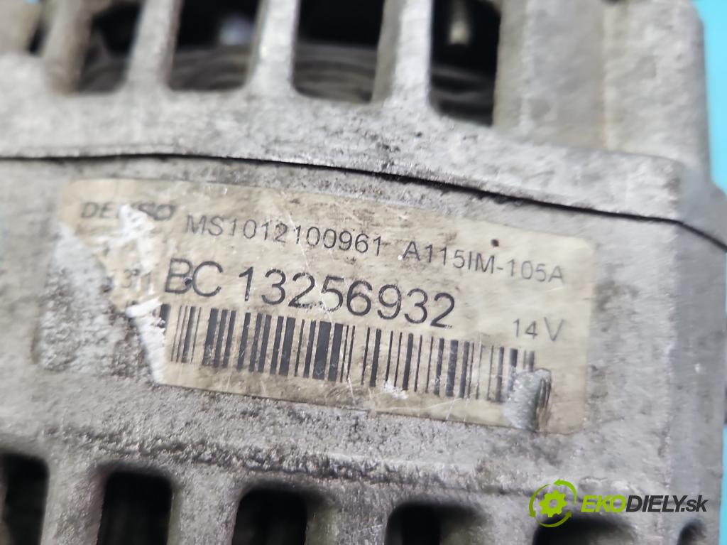 Opel Meriva B 2010-2017 1.3 cdti 75 HP manual 55 kW 1248 cm3 5- Alternator MS1012100961 (Alternátor)