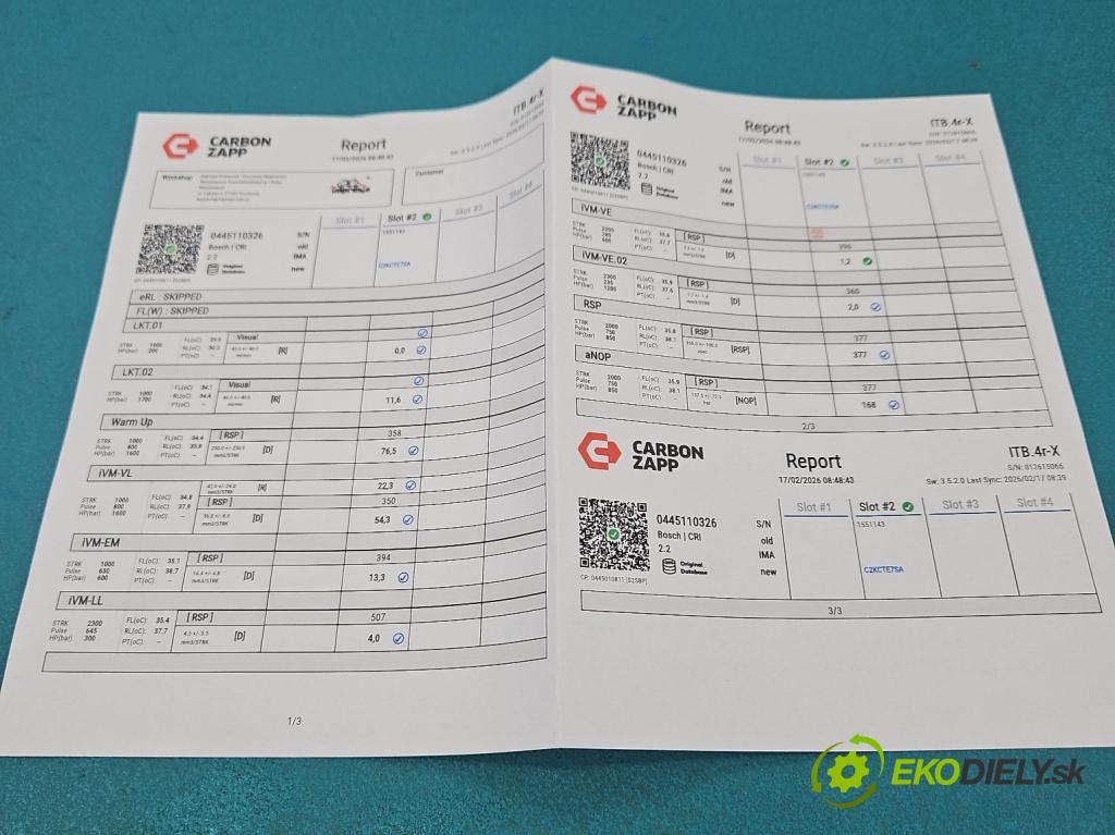 Opel Meriva B 2010-2017 1.3 cdti 75 hp manual 55 kW 1248 cm3 5- vstřikovač 0445110326 (Vstřikovač paliva)