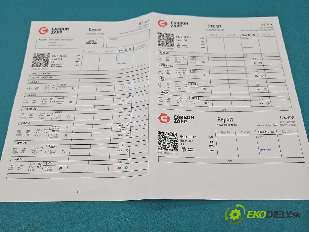 Opel Meriva B 2010-2017 1.3 cdti 75 HP manual 55 kW 1248 cm3 5- vstrek 0445110326 (Vstrekovač paliva)
