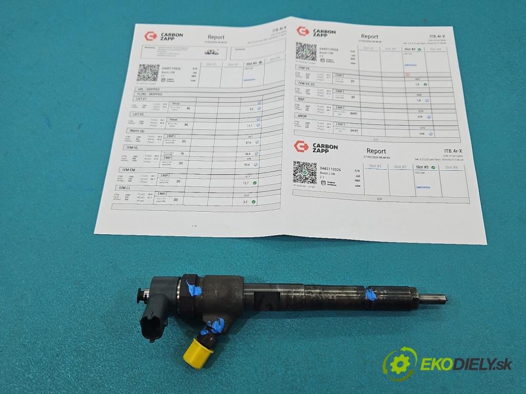 Opel Meriva B 2010-2017 1.3 cdti 75 HP manual 55 kW 1248 cm3 5- vstrek 0445110326 (Vstrekovač paliva)