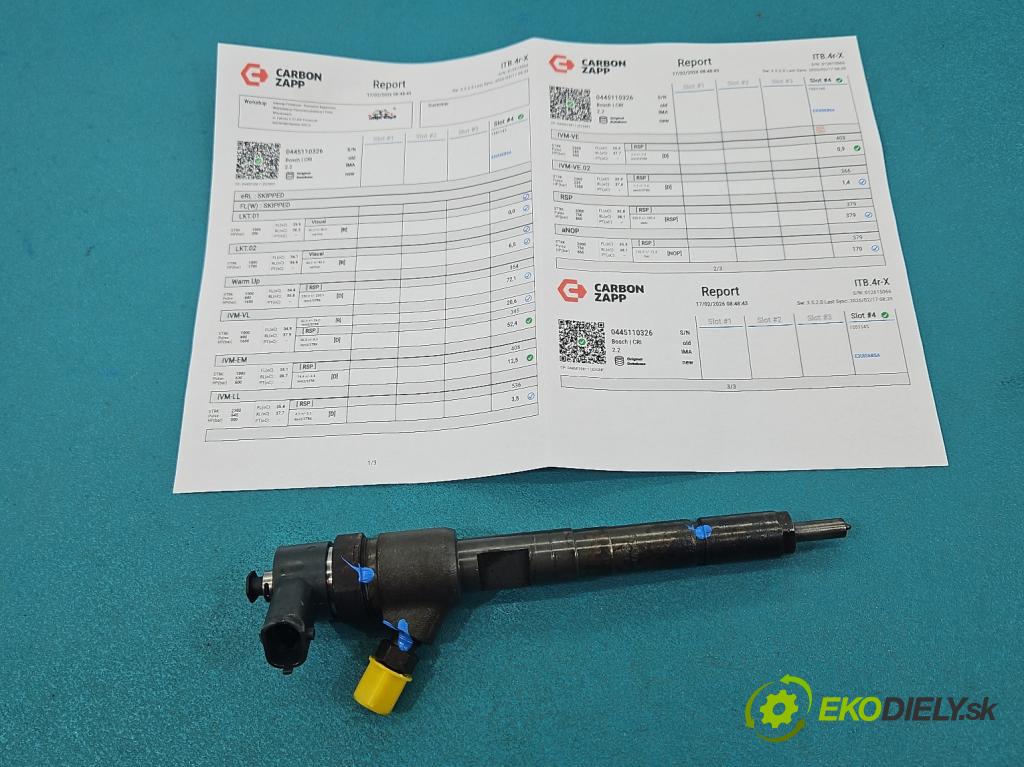 Opel Meriva B 2010-2017 1.3 cdti 75 HP manual 55 kW 1248 cm3 5- vstrek 0445110326 (Vstrekovač paliva)