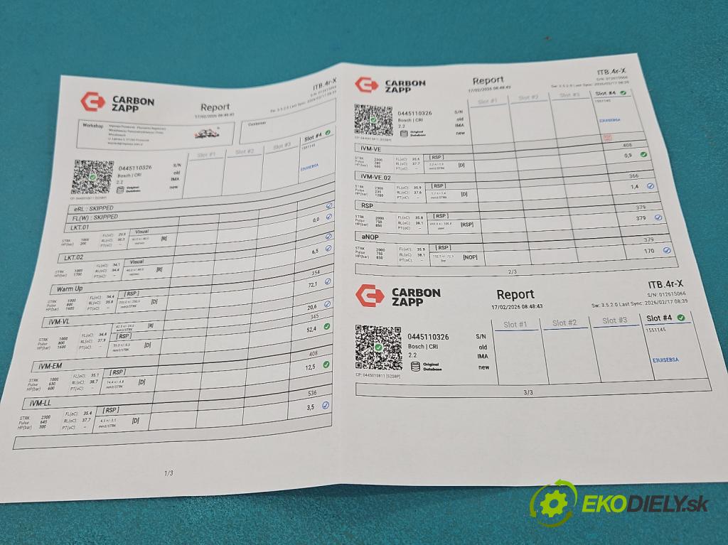 Opel Meriva B 2010-2017 1.3 cdti 75 HP manual 55 kW 1248 cm3 5- vstrek 0445110326 (Vstrekovač paliva)