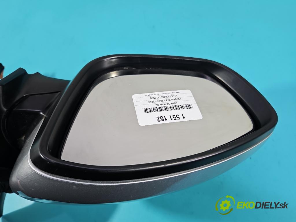 Peugeot 208 I 2012-2019 1.2 12V 82 HP manual 60 kW 1199 cm3 5- zrkadlo ľavé  (Kľučka dverí ostatné)