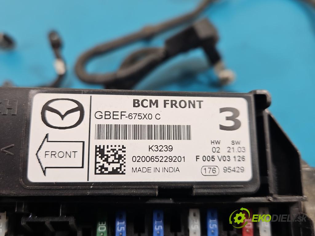 Mazda 6 III GJ 2012-2024 2.0 16V 145 hp automatic 107 kW 1998 cm3 5- skříňka pojistková GBEF-675X0C (Pojistková skříňka)