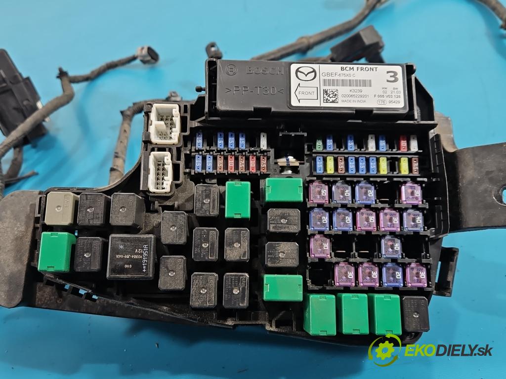 Mazda 6 III GJ 2012-2024 2.0 16V 145 hp automatic 107 kW 1998 cm3 5- skříňka pojistková GBEF-675X0C (Pojistková skříňka)