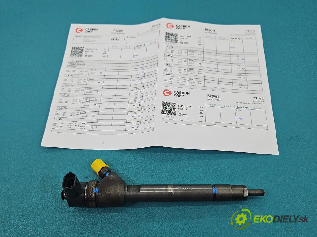 Hyundai Ix35 2.0 CRDI 136hp manual 100 kW 1995 cm3 5- vstřikovač 0445110374 (Vstřikovač paliva)