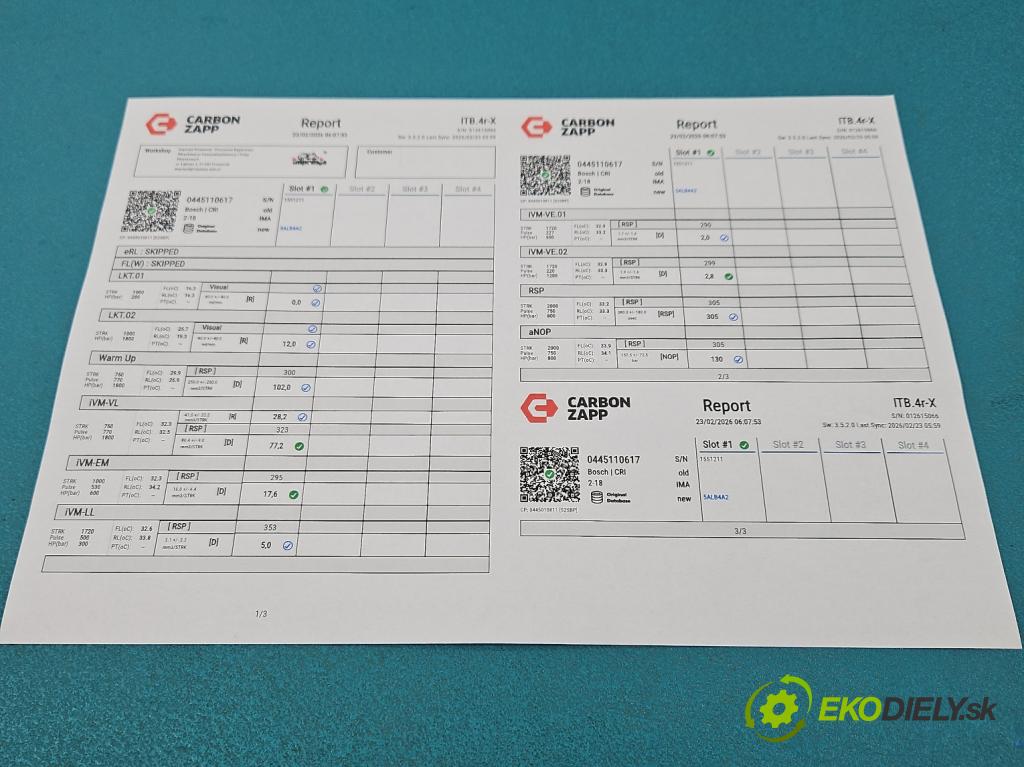 Bmw 3 F30 2011-2018 2.0d 184 hp manual 135 kW 1995 cm3 5- vstřikovač 0445110617 (Vstřikovač paliva)