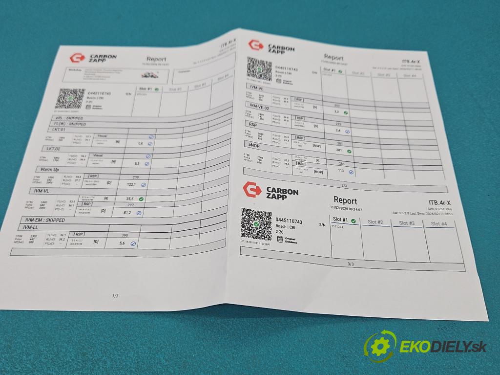 Bmw 5 G30 2017-2024 2.0d 190 hp automatic 140 kW 1995 cm3 4- vstřikovač 0445110743 (Vstřikovač paliva)