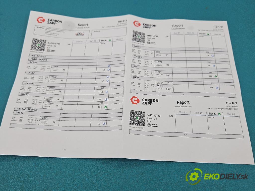 Bmw 5 G30 2017-2024 2.0d 190 HP automatic 140 kW 1995 cm3 4- vstrek 0445110743 (Vstrekovač paliva)