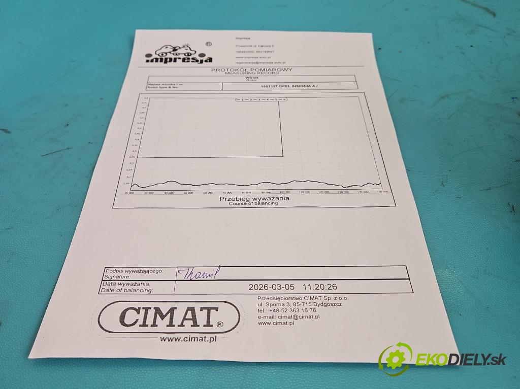 Opel Insignia A 2008-2017 2.0 cdti 131 HP manual 96 kW 1956 cm3 5- turbodúchadlo, turbo repasovaná 788778-2
