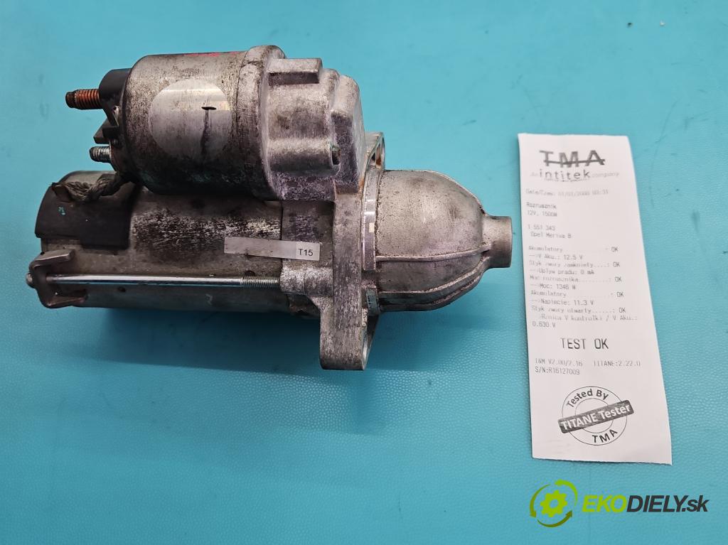 Opel Meriva B 2010-2017 1.3 cdti 75 HP manual 55 kW 1248 cm3 5- štartér  (Štartér)