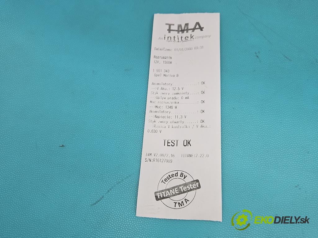 Opel Meriva B 2010-2017 1.3 cdti 75 HP manual 55 kW 1248 cm3 5- štartér  (Štartér)