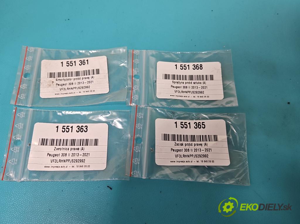 Peugeot 308 II 2013-2021 1.2 12V 110 hp manual 81 kW 1199 cm3 5- brzdič přední pravý  (Klika dveří ostatní)