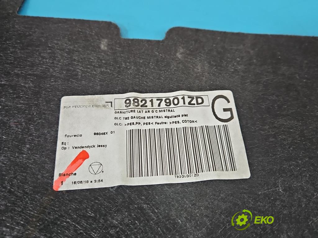 Peugeot 308 II 2013-2021 1.2 12V 110 hp manual 81 kW 1199 cm3 5- Tapacír: kufra: levé 9802262780