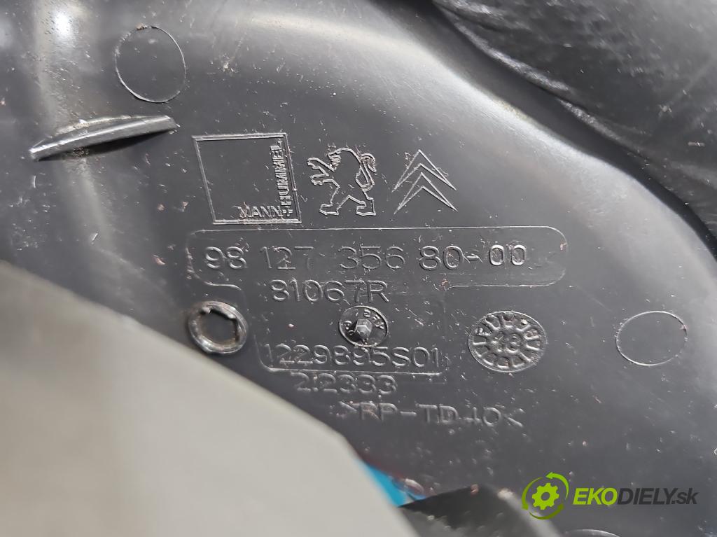 Peugeot 308 II 2013-2021 1.2 12V 110 HP manual 81 kW 1199 cm3 5- obal filtra vzduchu 9812735680 (Obal vzduchového filtra)