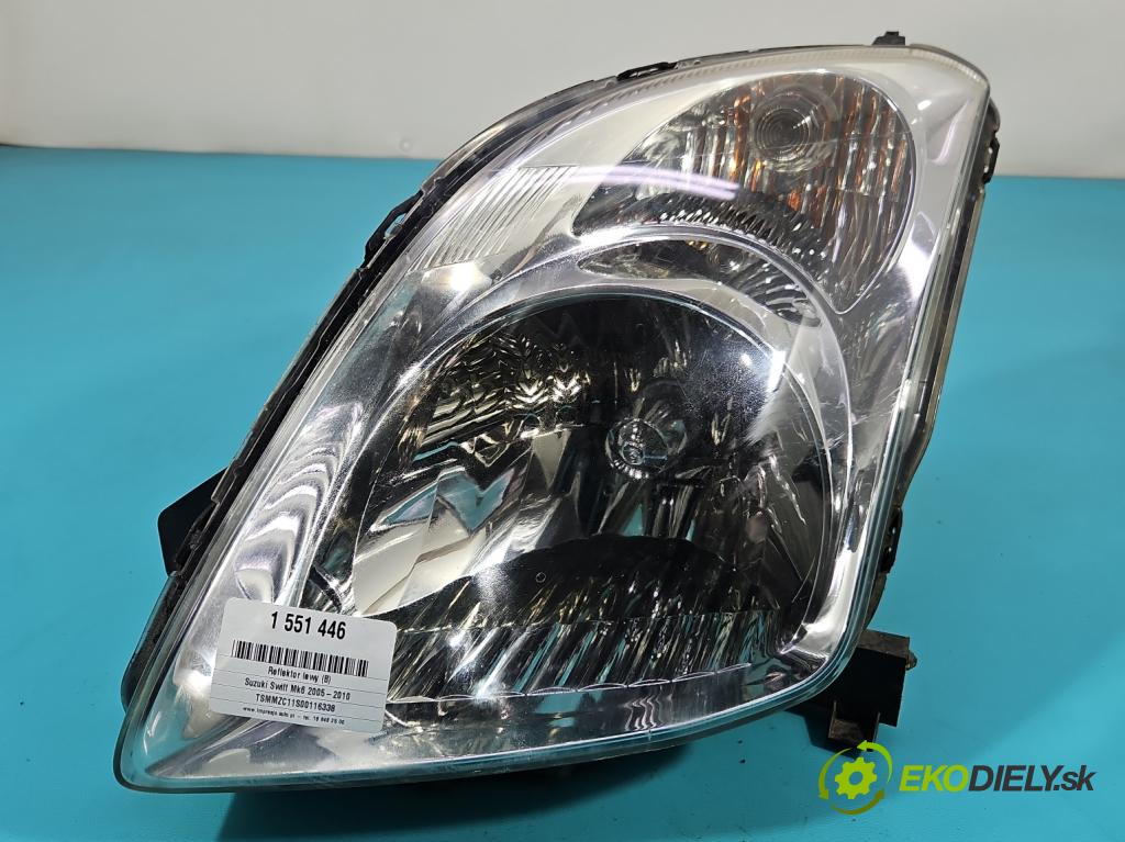 Suzuki Swift Mk6 2005-2010 1.3 16V 92 HP manual 68 kW 1328 cm3 5- Reflektor: ľavý 35300-62J11 (Kľučka dverí ostatné)