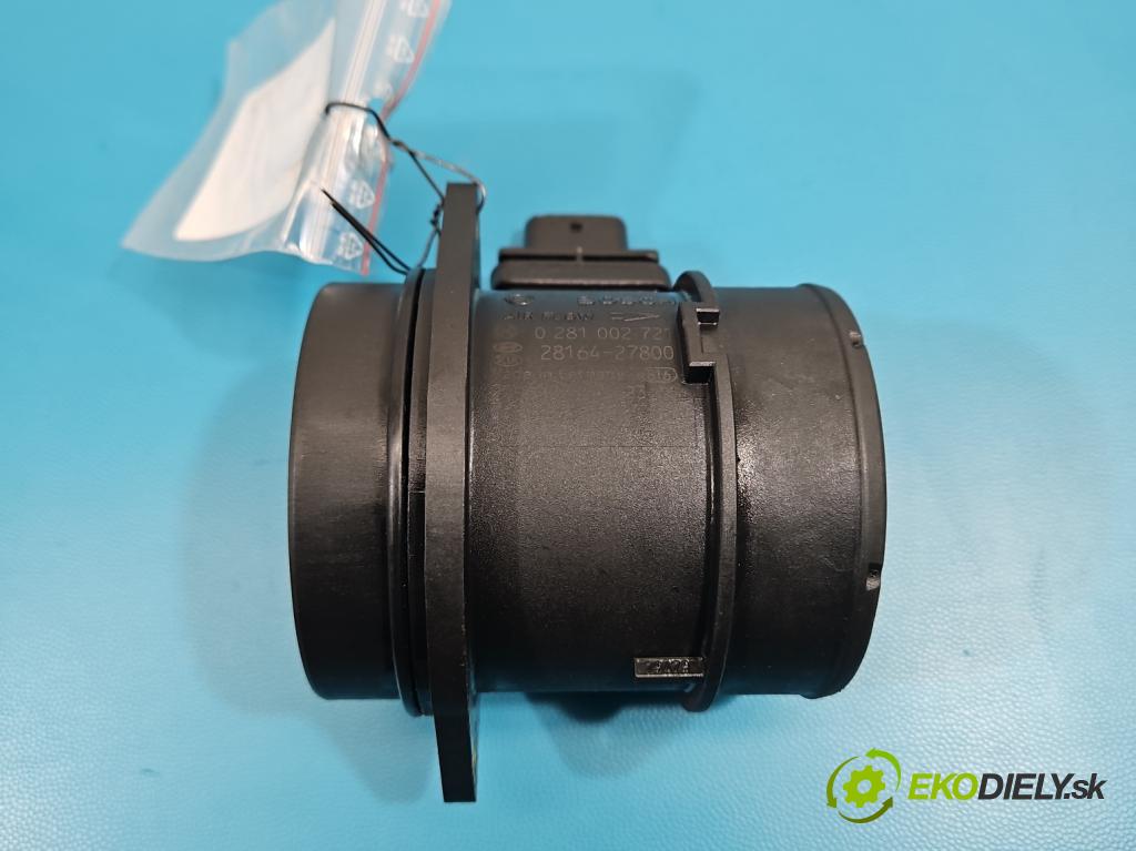 Hyundai Tucson I 2004-2009 2.0 crdi 136hp manual 100 kW 1991 cm3 5- váha vzduchu 0281002721 (Snímač hmotnosti vzduchu)