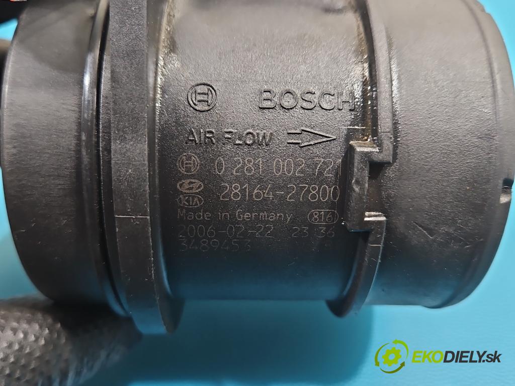 Hyundai Tucson I 2004-2009 2.0 crdi 136hp manual 100 kW 1991 cm3 5- váha vzduchu 0281002721 (Snímač hmotnosti vzduchu)