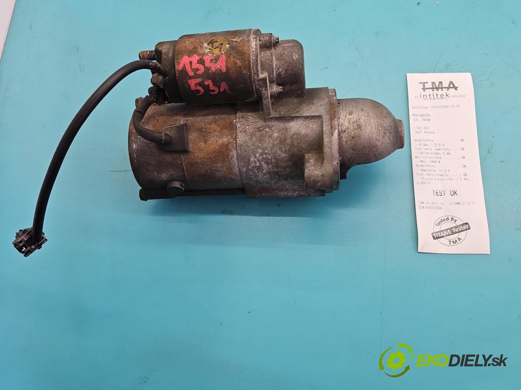 Opel Antara 2006-2015 2.0 cdti 150 HP automatic 110 kW 1991 cm3 5- štartér  (Štartér)