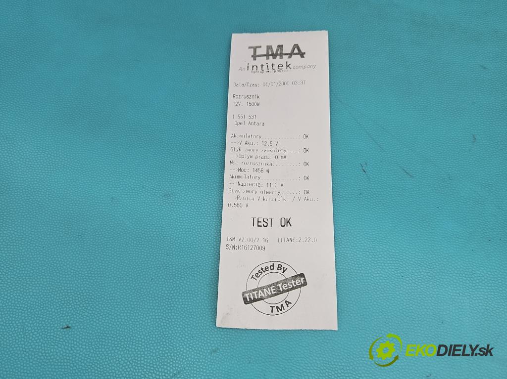 Opel Antara 2006-2015 2.0 cdti 150 HP automatic 110 kW 1991 cm3 5- štartér (Štartér)