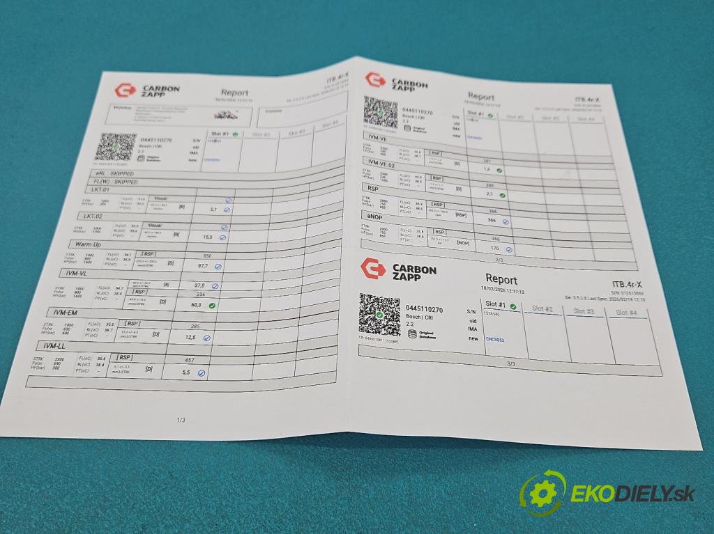 Opel Antara 2006-2015 2.0 cdti 150 hp automatic 110 kW 1991 cm3 5- vstřikovač 0445110270 (Vstřikovač paliva)